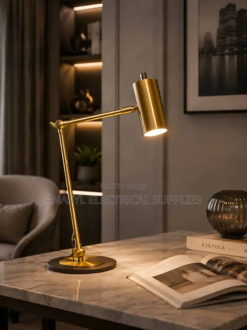 Modern Adjustable Brass Task Lamp