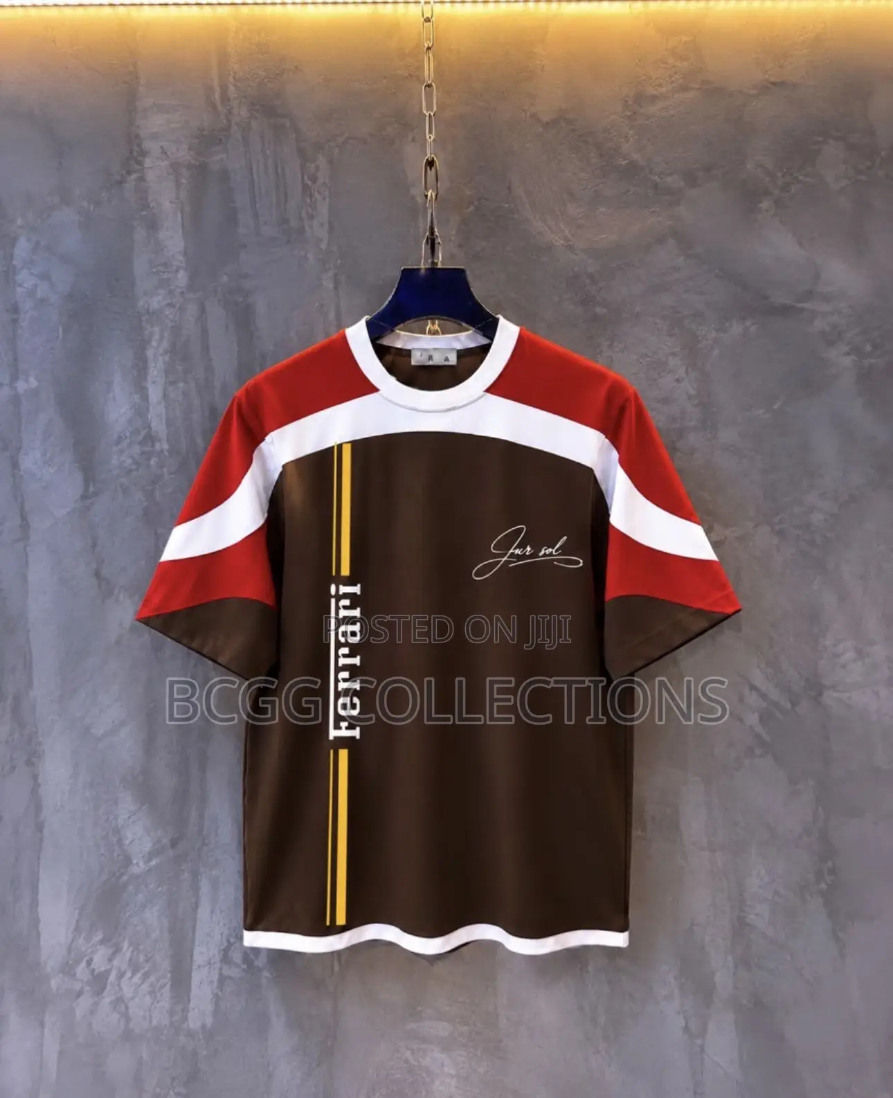 Designer Ferrari Motorsport Color-Block Graphic T-Shirt