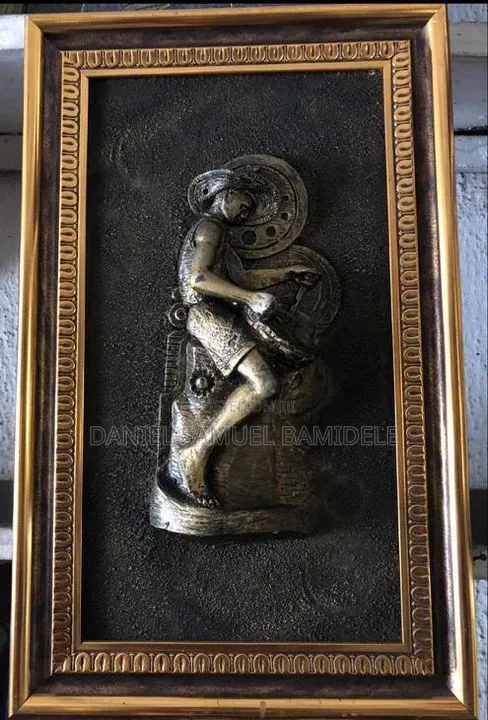 Relief Sculpture of Any African Activities, Wall Frame