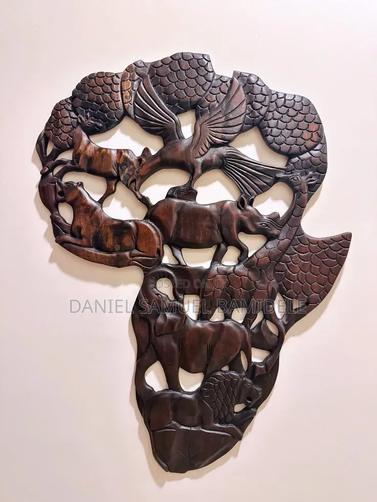 Relief Sculpture of Any African Activities, Wall Frame