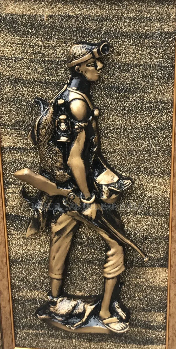 Relief Sculpture of Any African Activities, Wall Frame