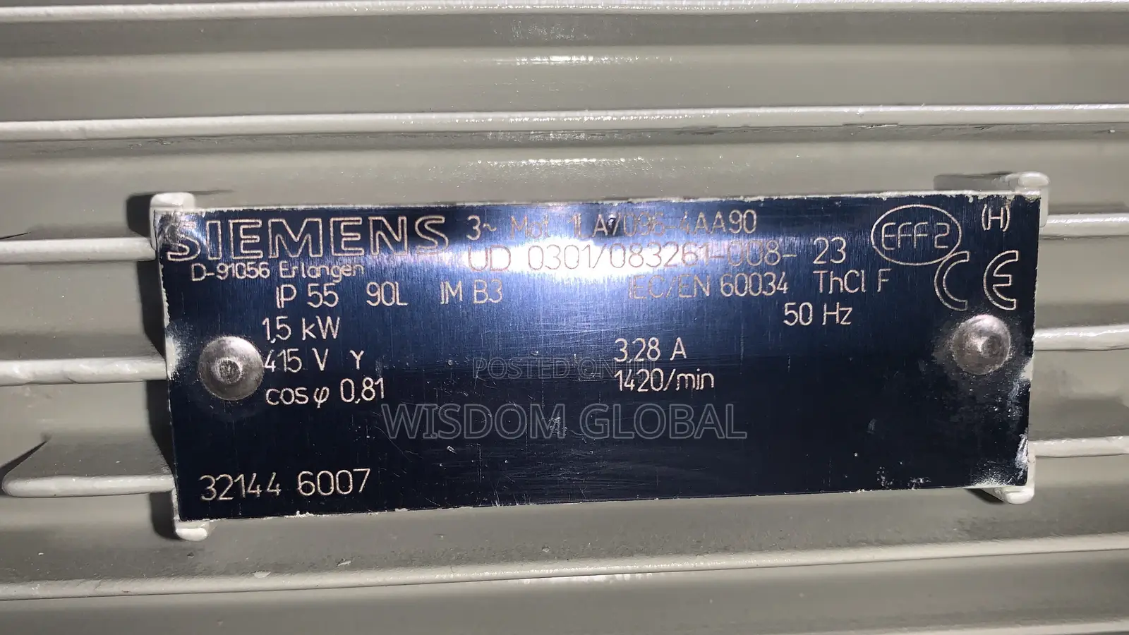Original SIEMENS Motor 1.5kw 2hp