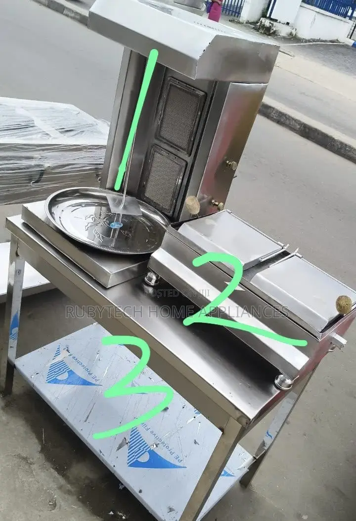 Complete Shawarma Machine Toaster – Commercial Fast Food With Table