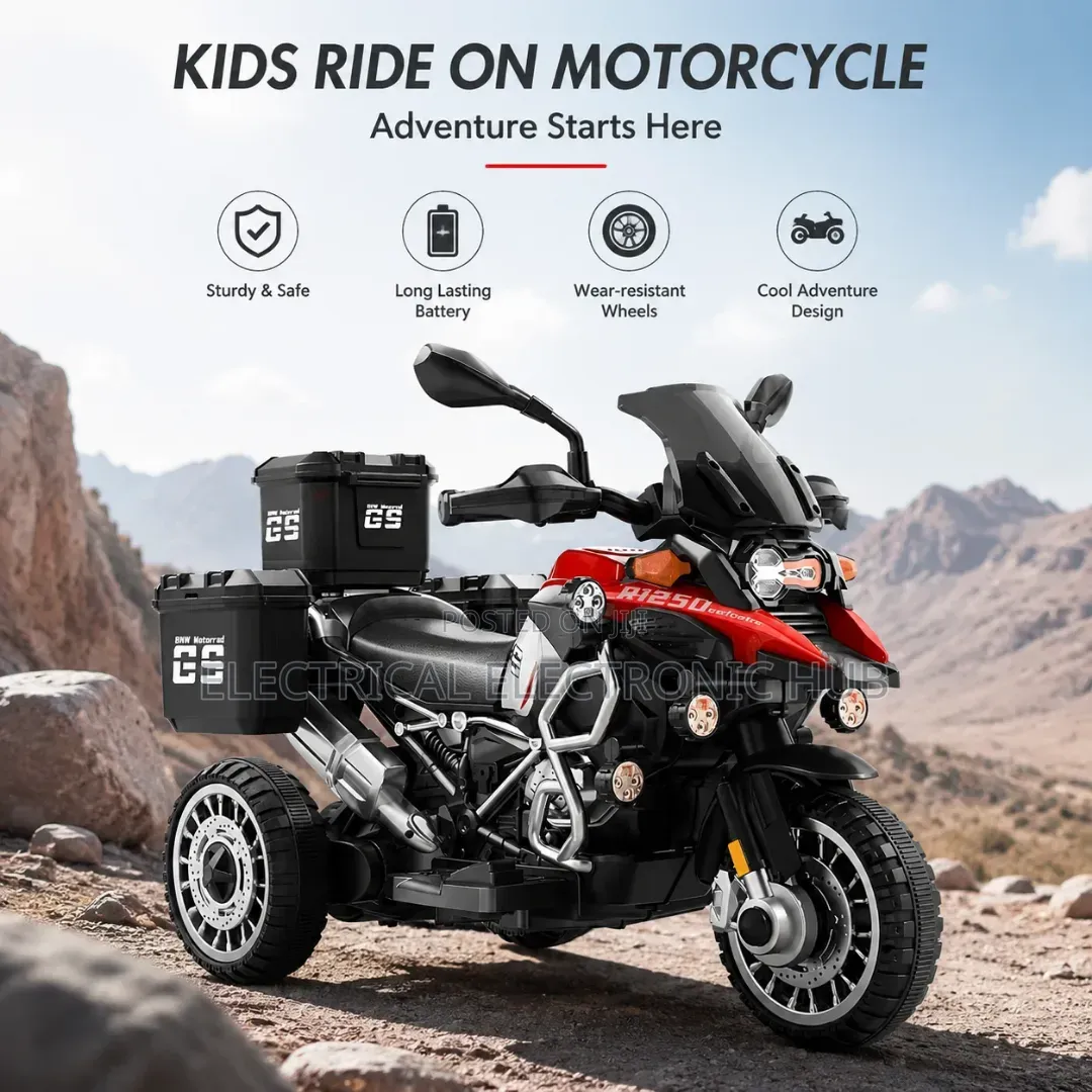 Children's Rechargeable Electric Ride-on Toy Motorcycle