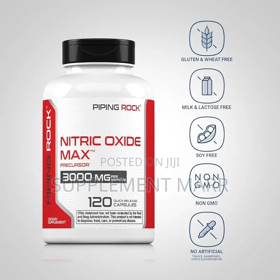 Nitric Oxide Max | 3000mg | 120 Capsules L-Arginine and L-Citrulline