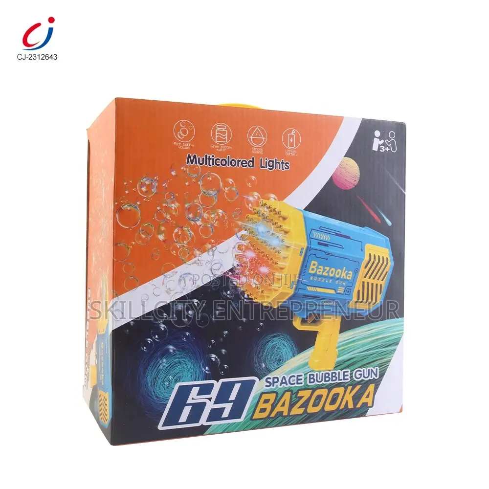 69-Hole Rechargeable Bubble Gun
