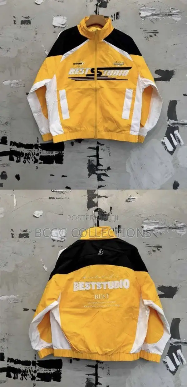 Designer BESTSTUDIO Motorsport Color-Block Windbreaker Jacket