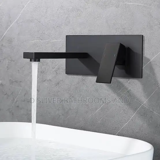 Black Basin Faucet Tap -Wall Mounted