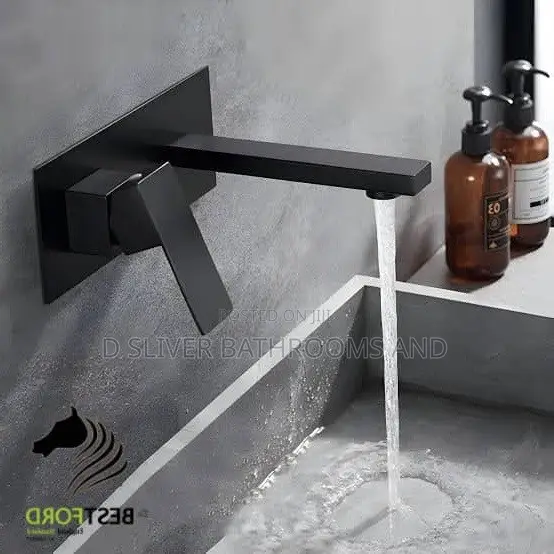 Black Basin Faucet Tap -Wall Mounted