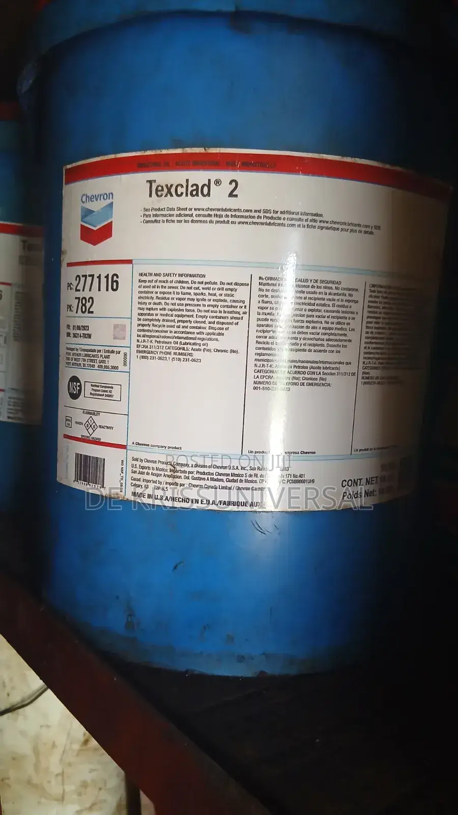 ChevronTexclad 2 Greas Open Gear Adhesive Grease 16kg Pail 180kg Drum