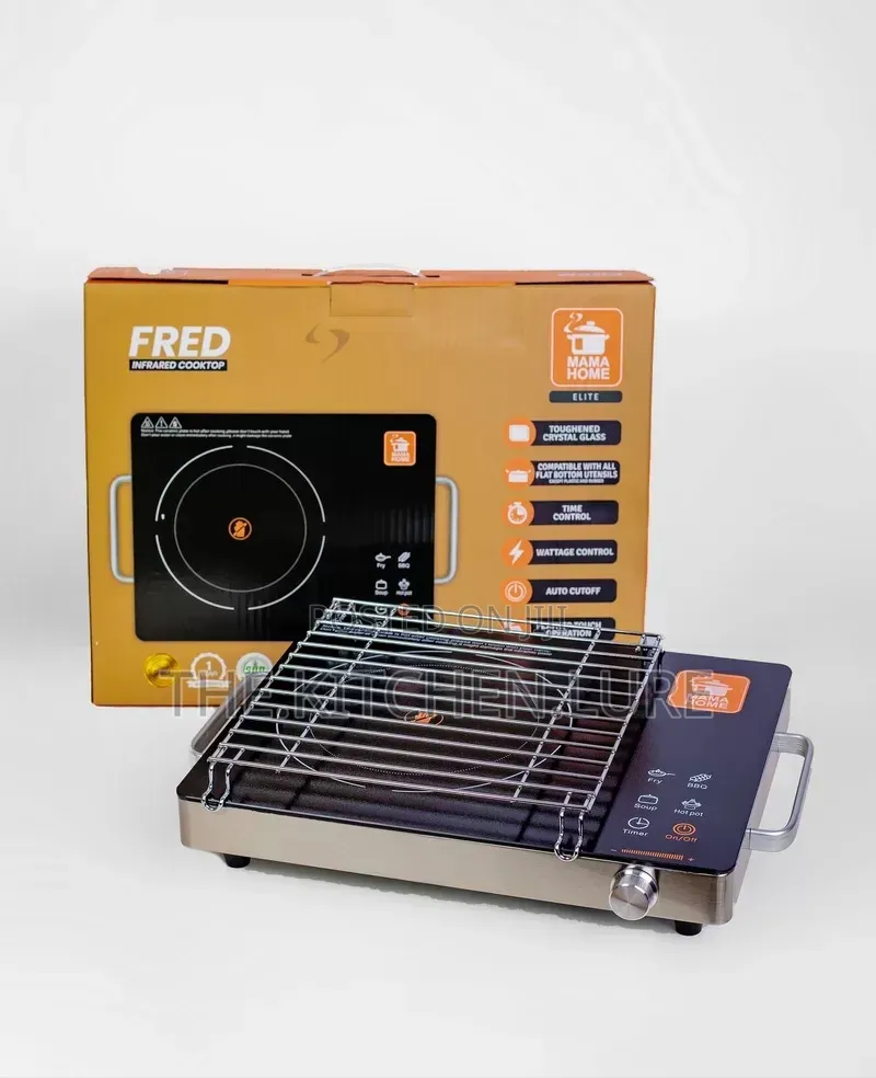 Mama Home Electric Infrared Cooktop With Stainless Steel Grill Rack