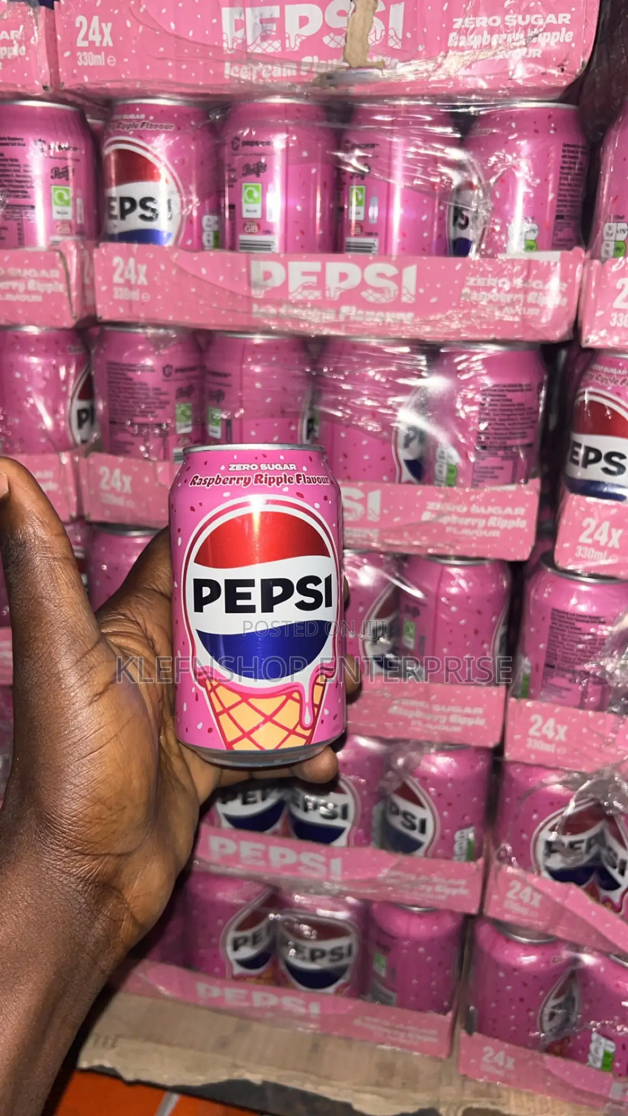 Pepsi Zero Sugar Raspberry Ripple Flavor X 24 Cans
