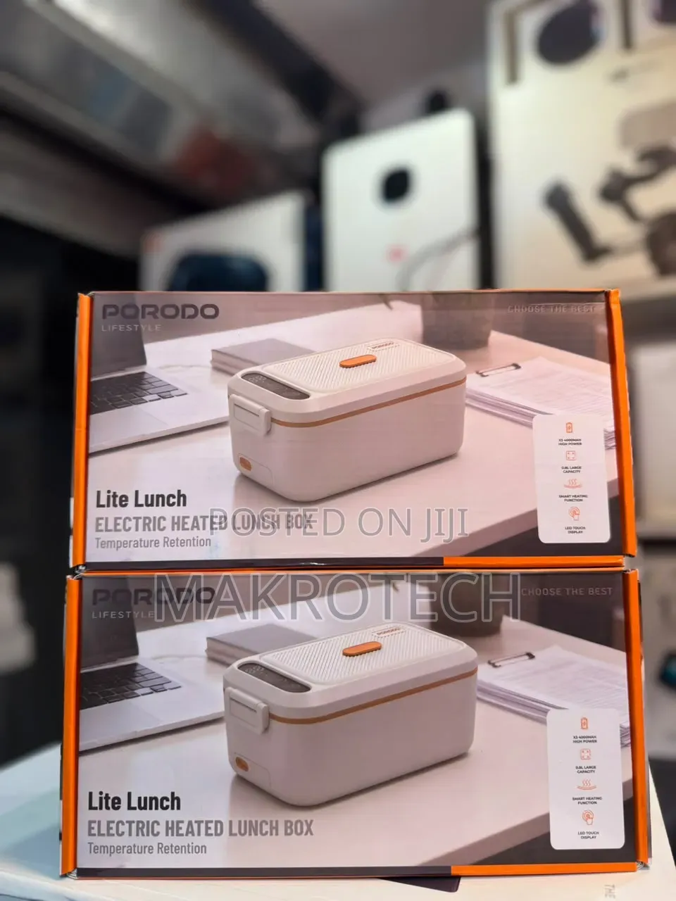 Porodo Lite Lunch Electric Heated Lunch Box, Cordless Portable