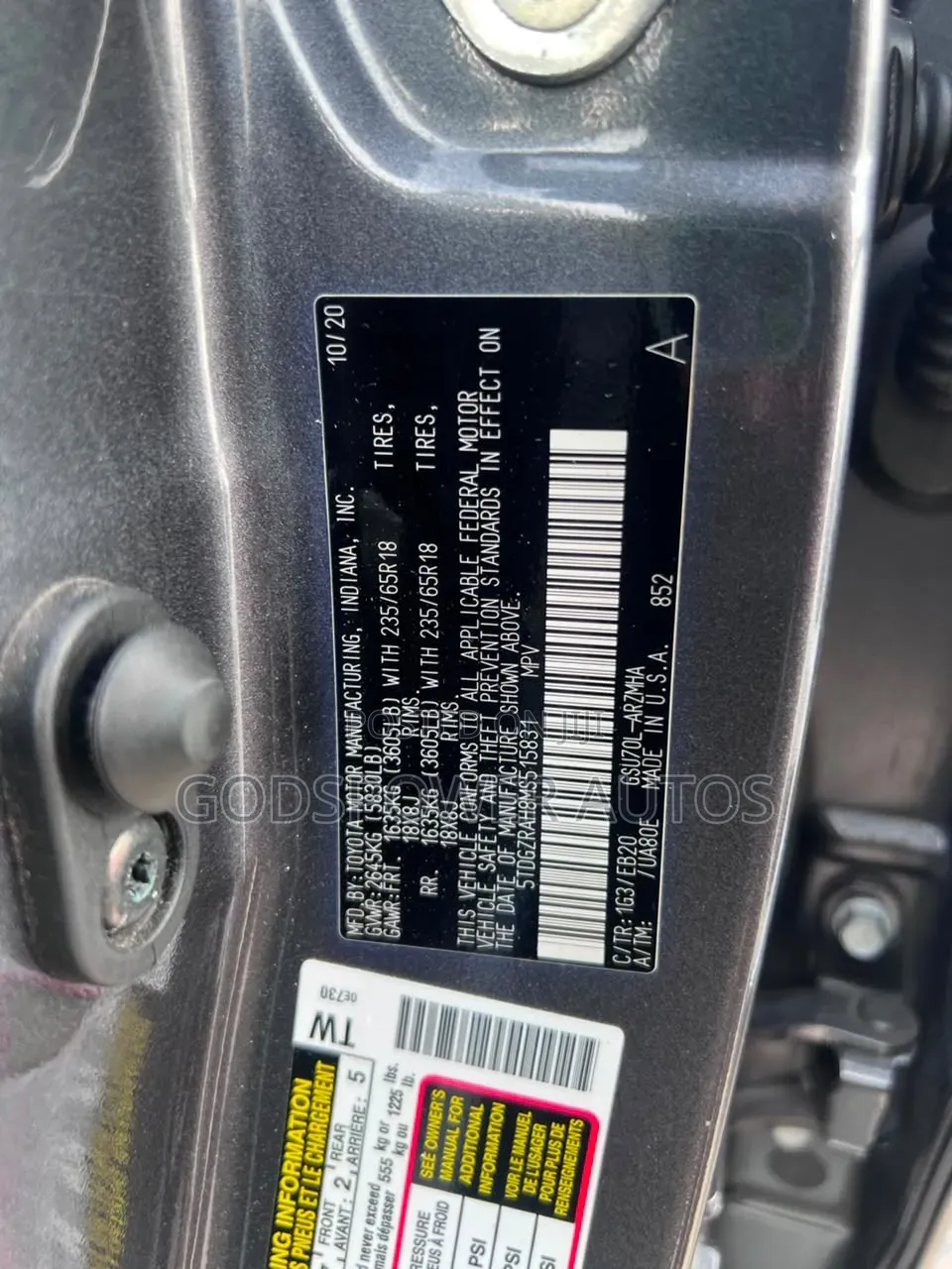 Toyota Highlander XLE 2022 Gray