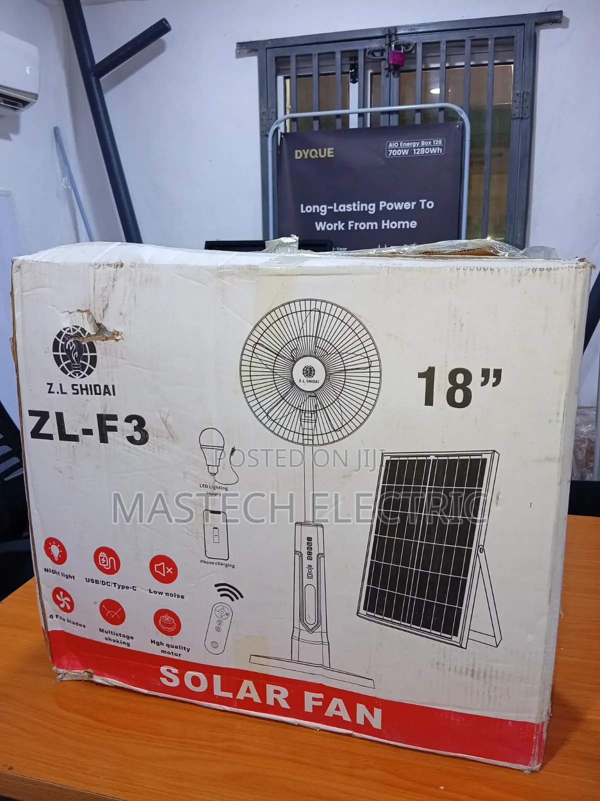 Solar Rechargeable Fan