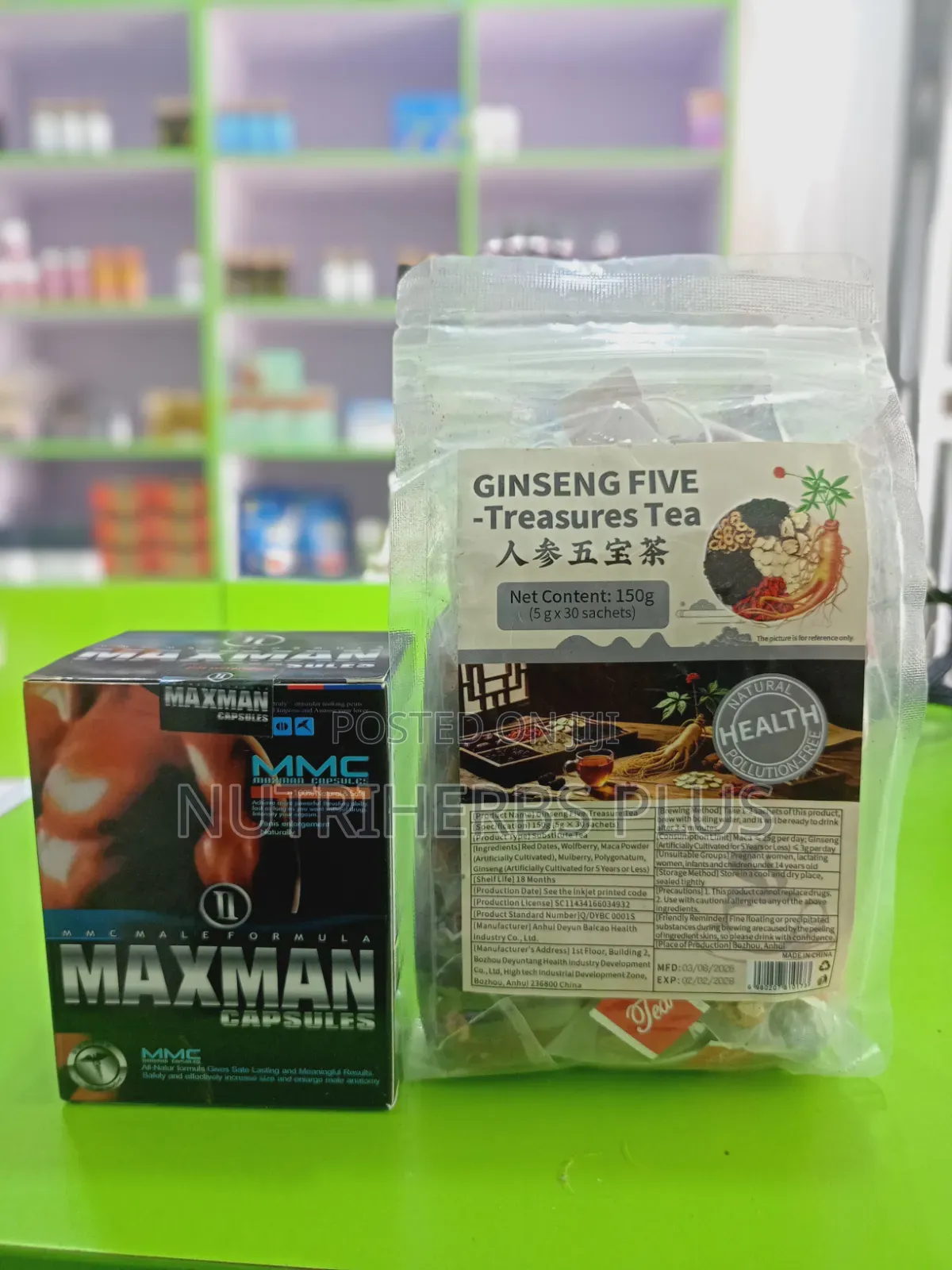 Ginseng Five Treasure Tea Maxman Capsules (For Testosterone Health)