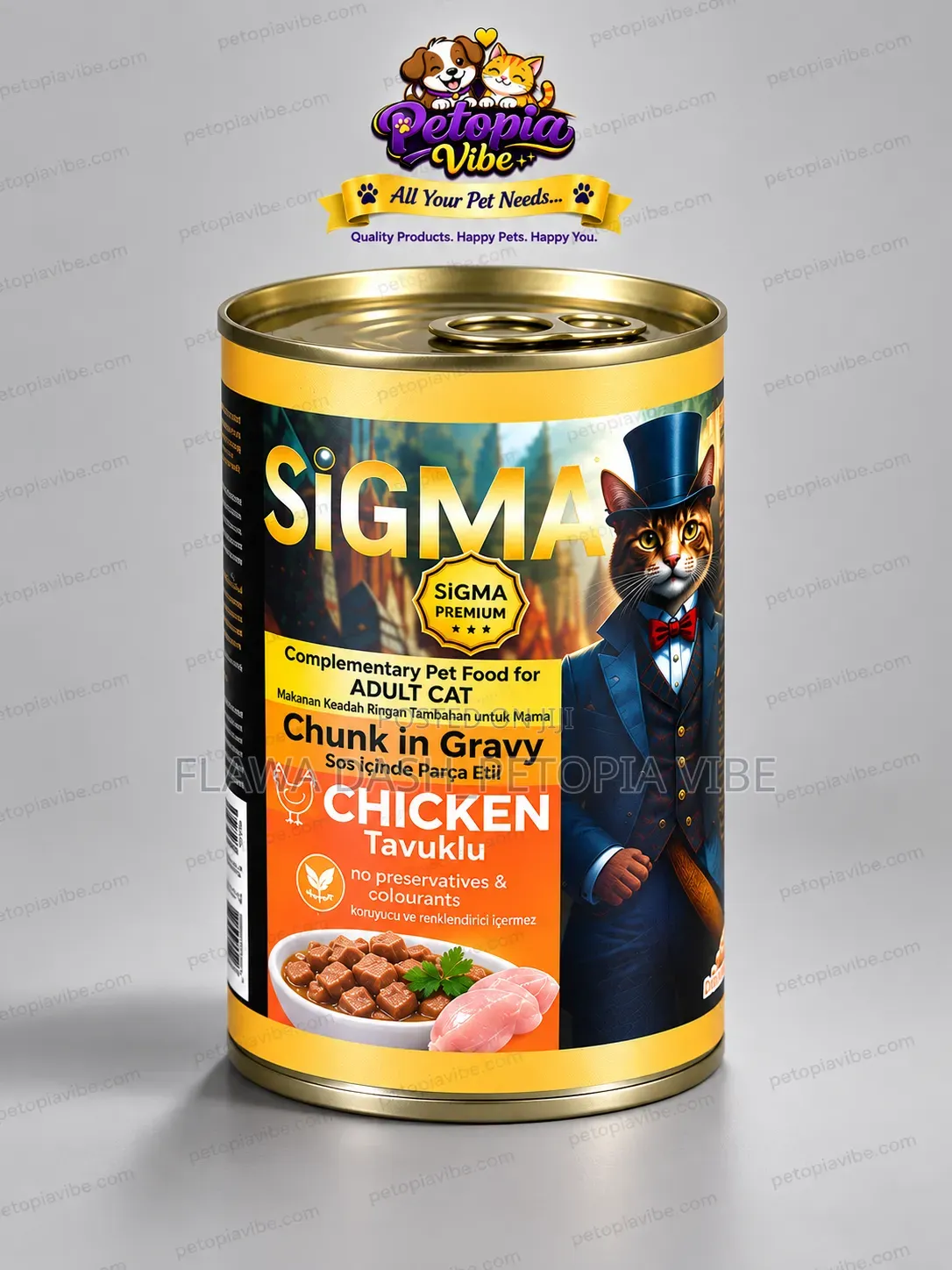 SIGMA Premium Chicken Chunks in Gravy – Adult Cat Food