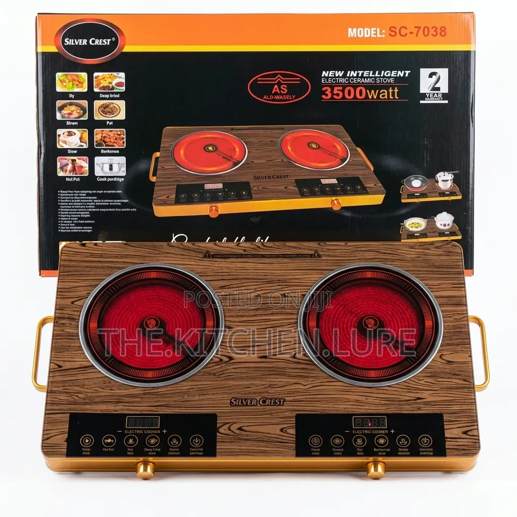 Silver Crest Double Burner Infrared Electric Cooker