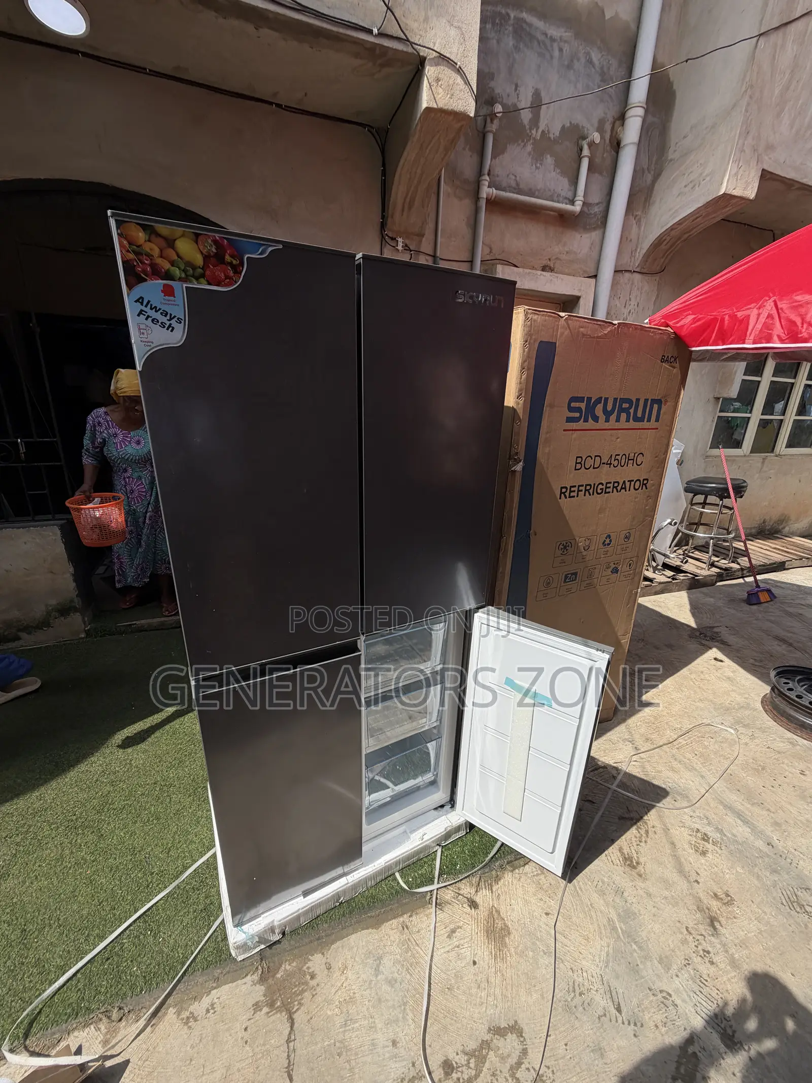 Skyrun 450L Full-Size Side-by-Side Home Refrigerator
