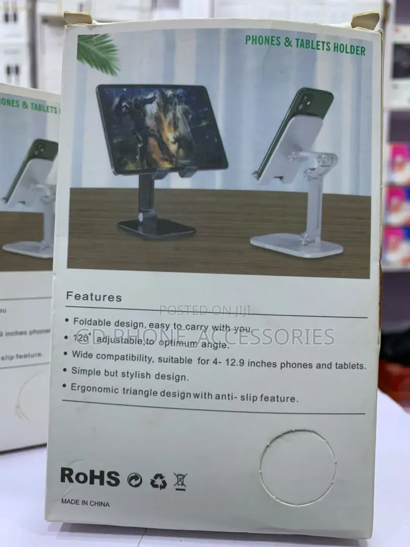 Universal Adjustable Desktop Phone Tablet Holder Stand - Foldable