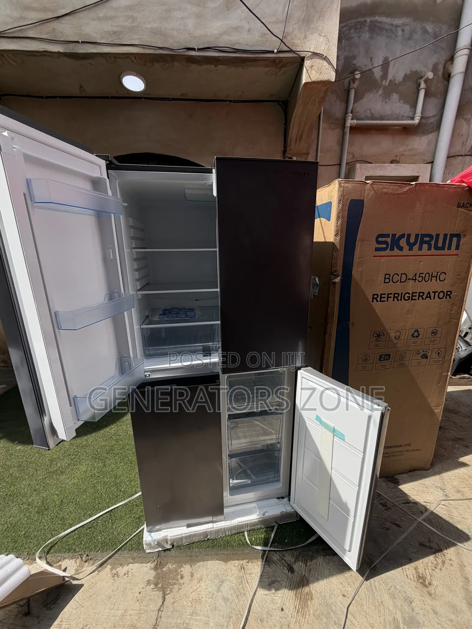 Skyrun 450L Large Interior Side Door Fridge