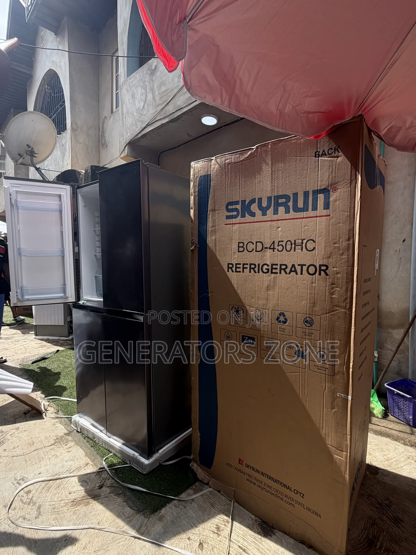 Skyrun 450L Side-by-Side Fridge for Food Preservation