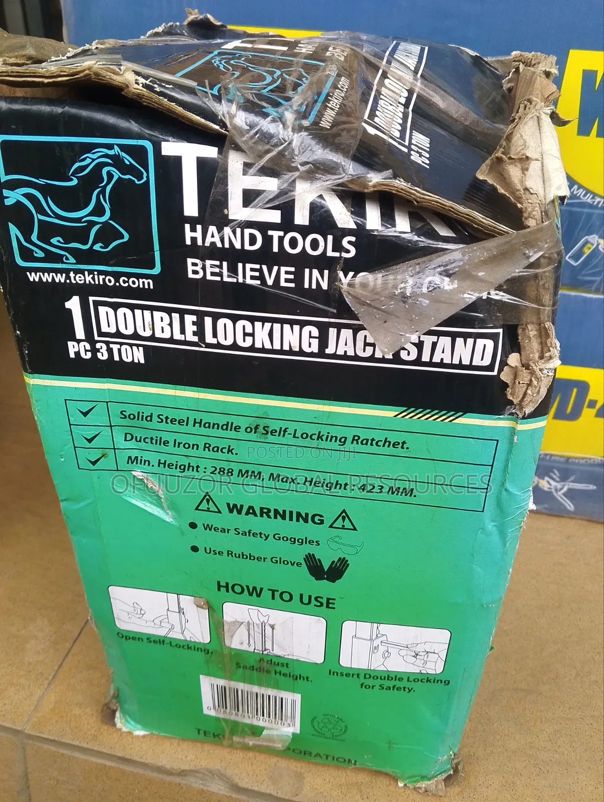Tekiro Double Locking Jack Stand 3ton