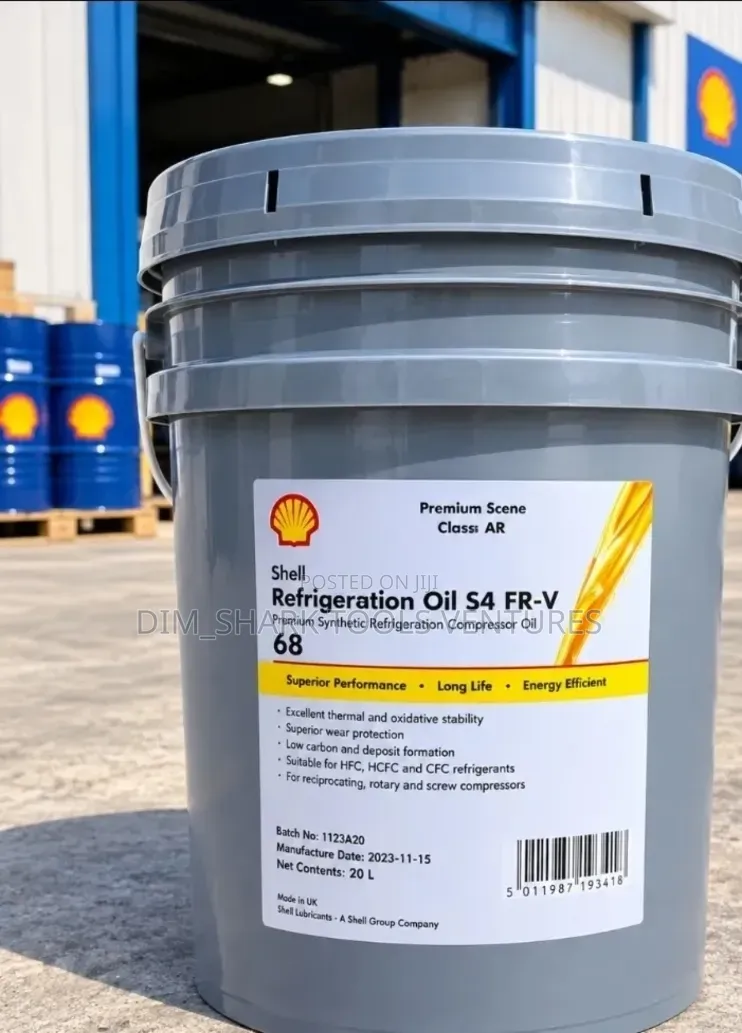20L Shell Refrigeration Oil S4 FR-V 68,industrial-Synthetic Lubricant