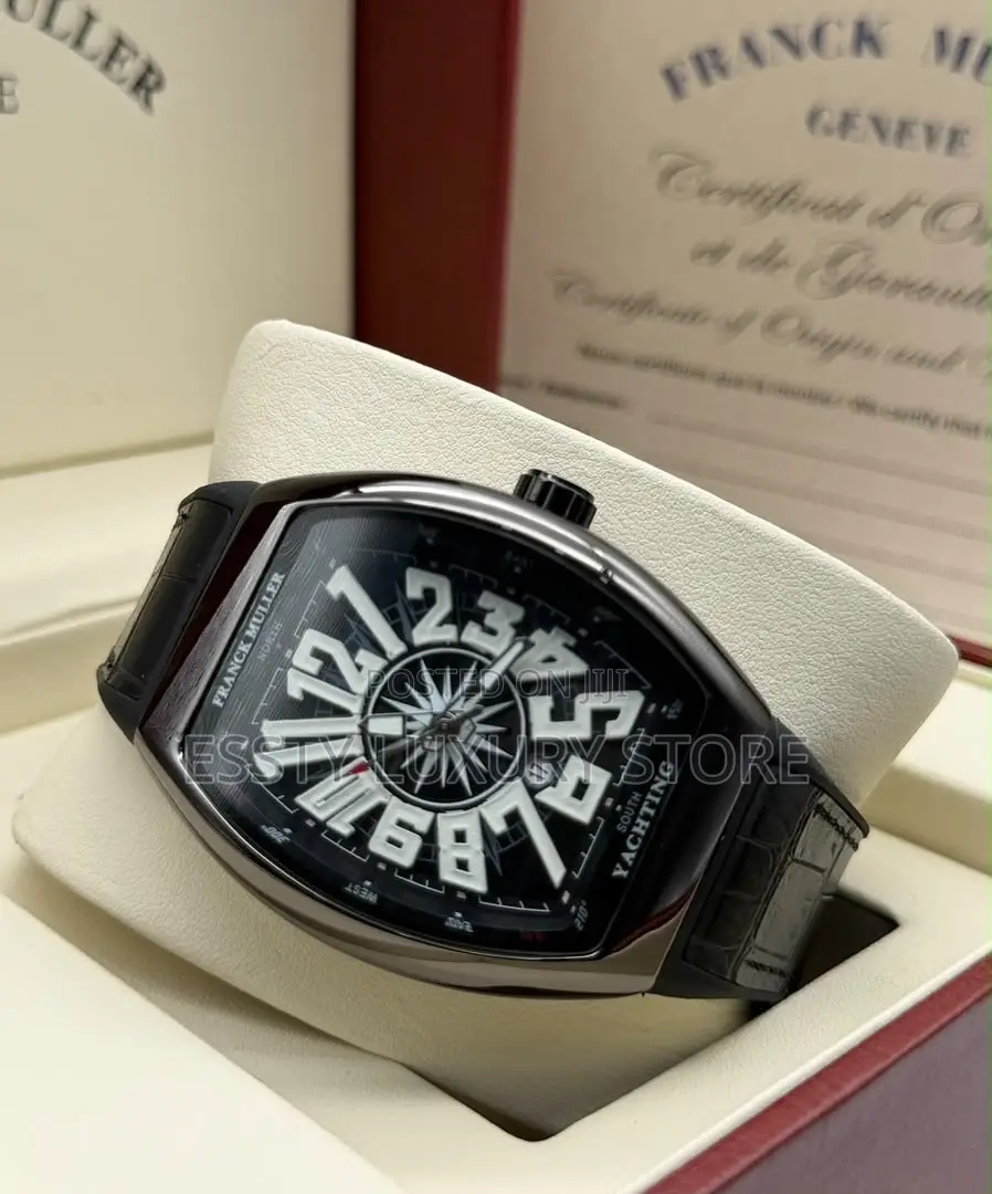 High Quality Franck Muller Leather Wristwatch