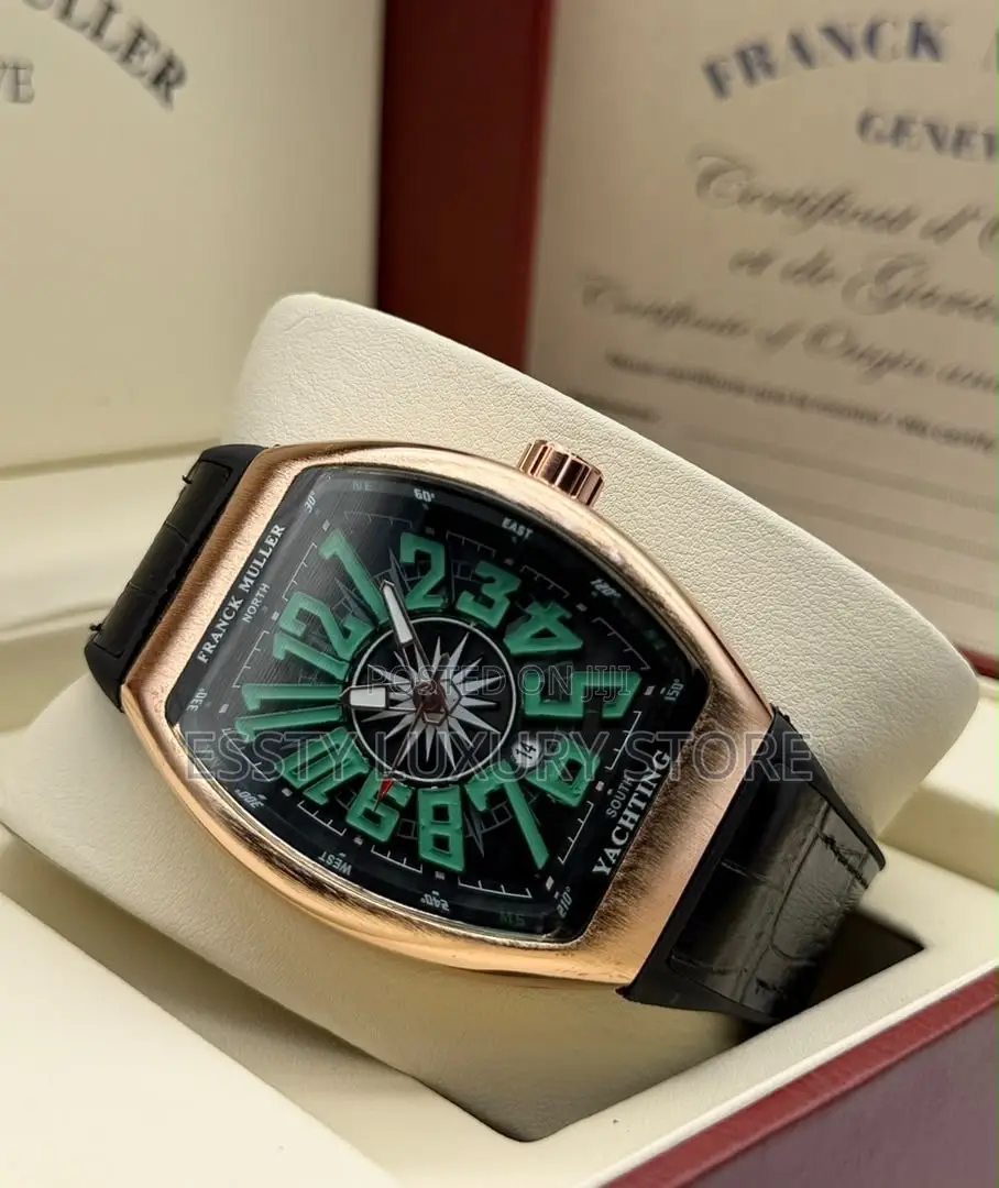 High Quality Franck Muller Leather Wristwatch