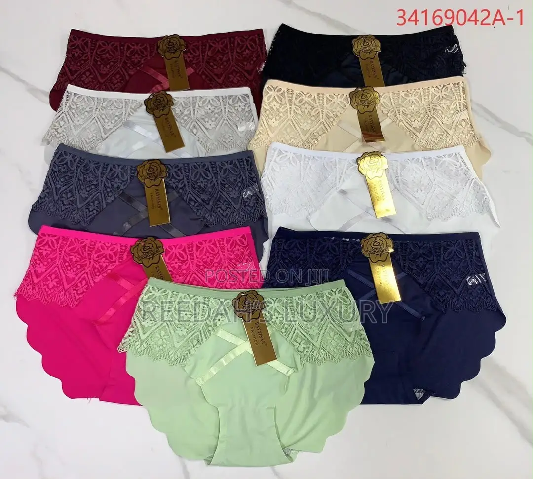 3 PCS Women’s Rhinestone Net Panties