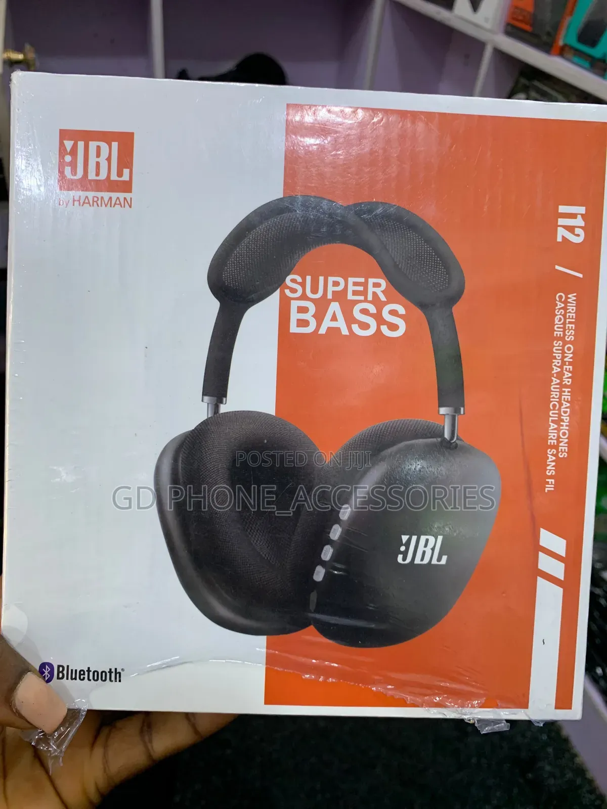 JBL I12 Wireless on-Ear Headphones - Super Bass (Bluetooth)