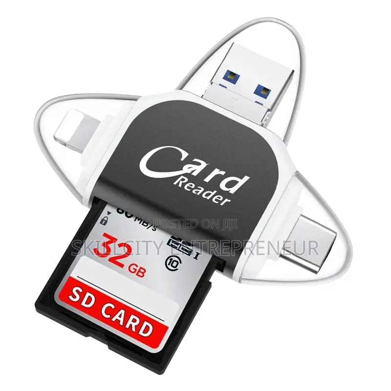 4-in-1 Card Reader Micro Sd Memory Card Adapter