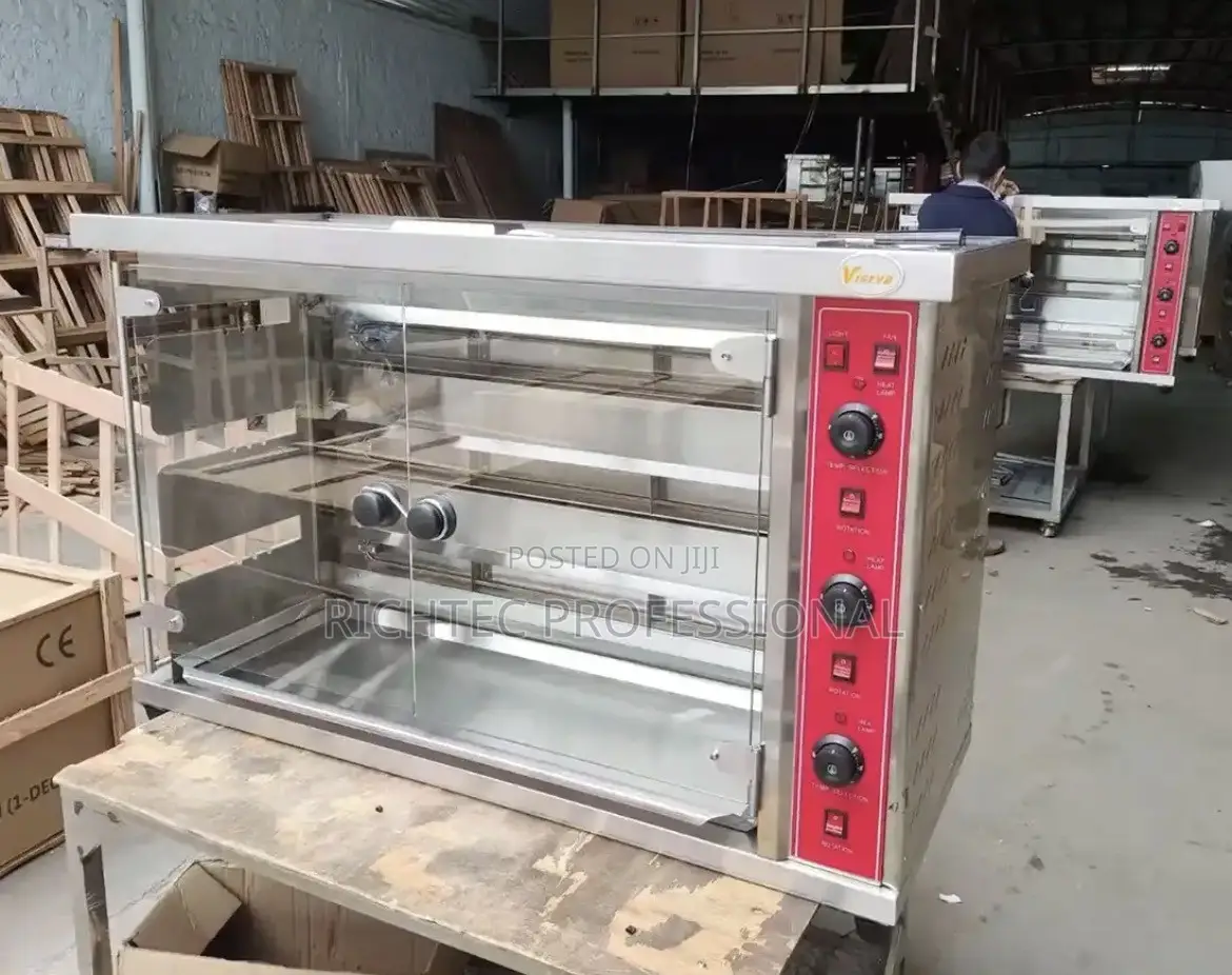 Commercial Gas Chicken Rotisserie Oven - Justa 3-Spit Stainless Steel