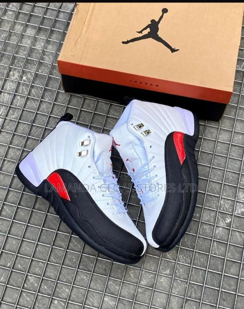 Air Jordan 12 Retro "Playoffs" White Black Sneakers