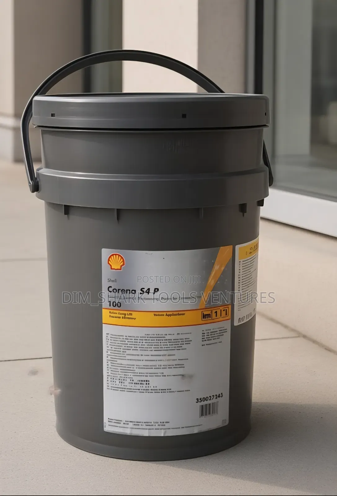 20-Liter Pail of Shell Corena S4 P 100, Synthetic Air Compressor Oil