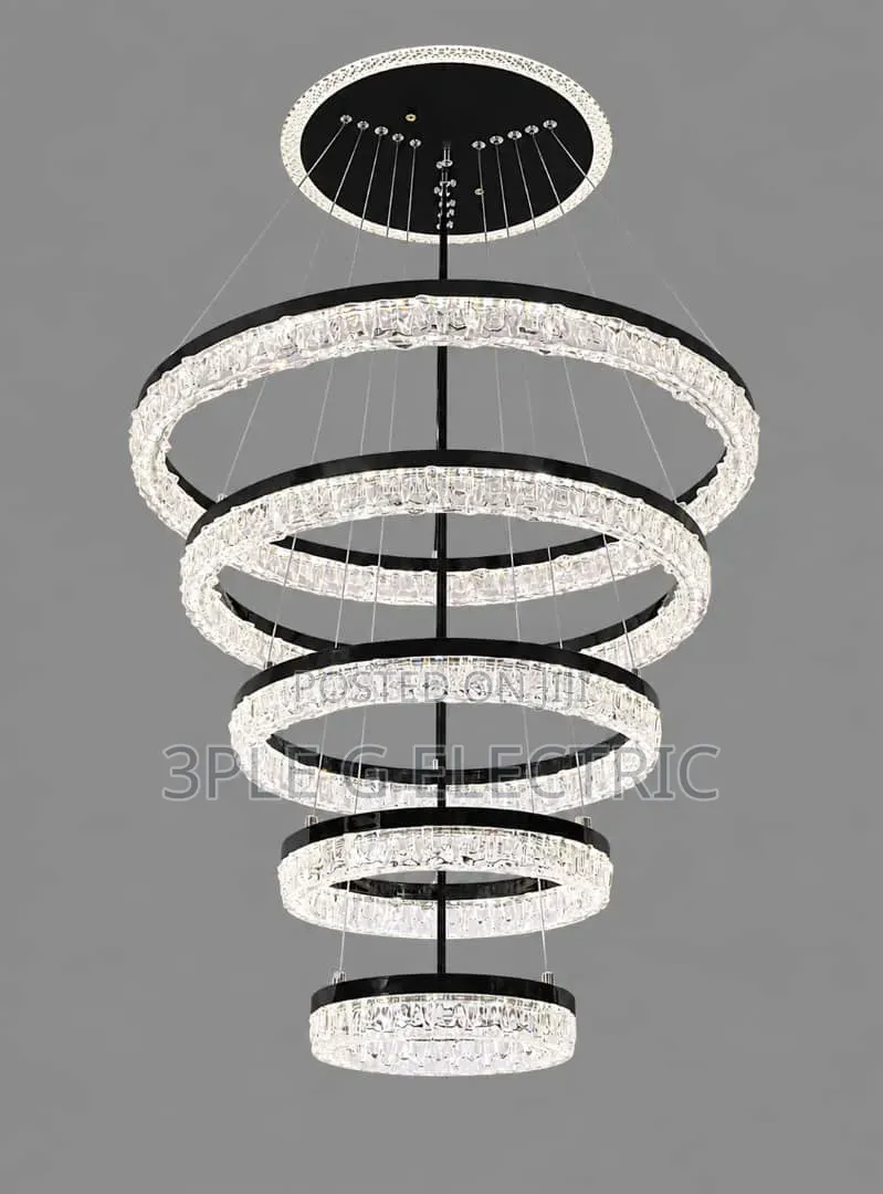 600mm (By5) Chanderlier Black 
White Warmwhite 