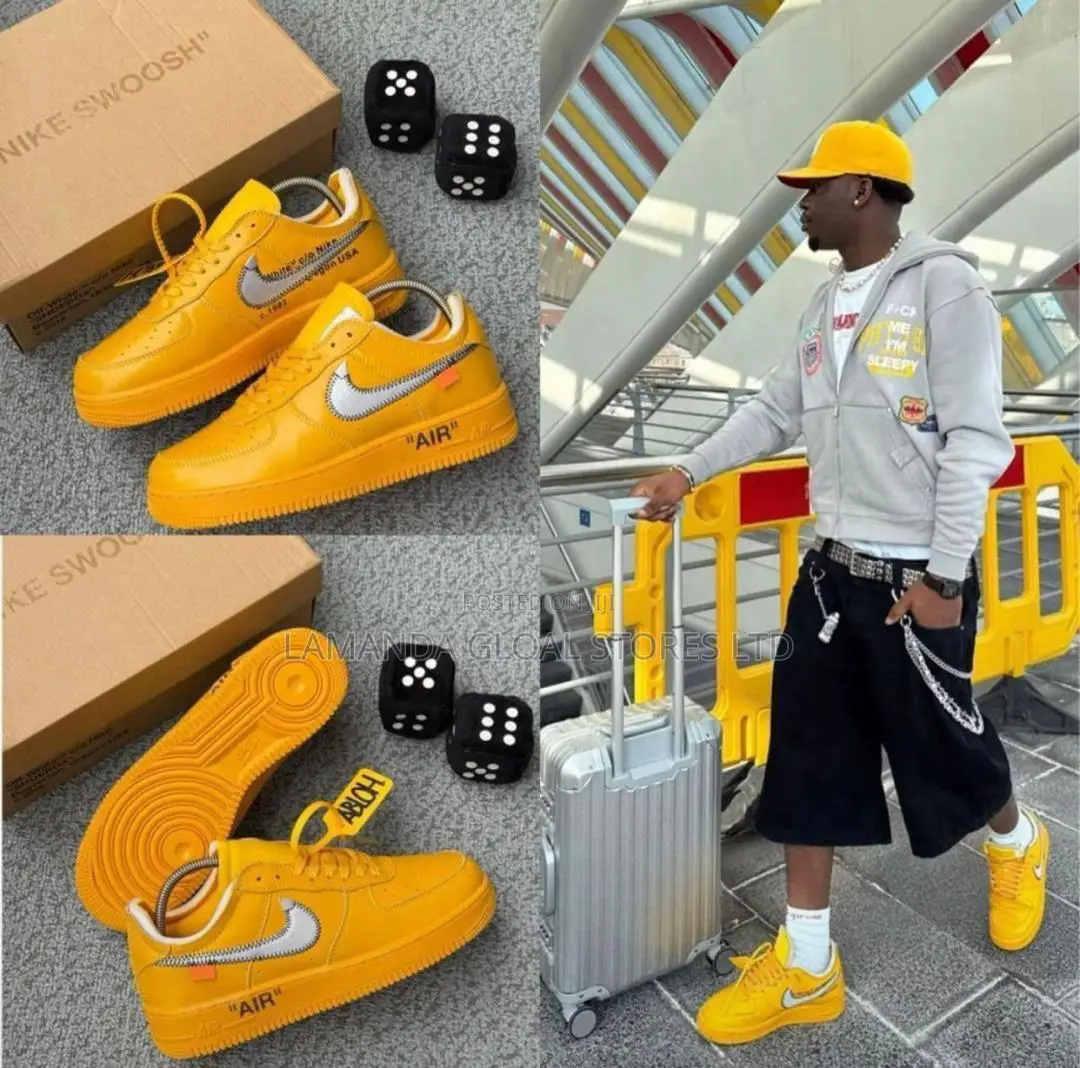 Off-White X Nike Air Force 1 Low University Gold