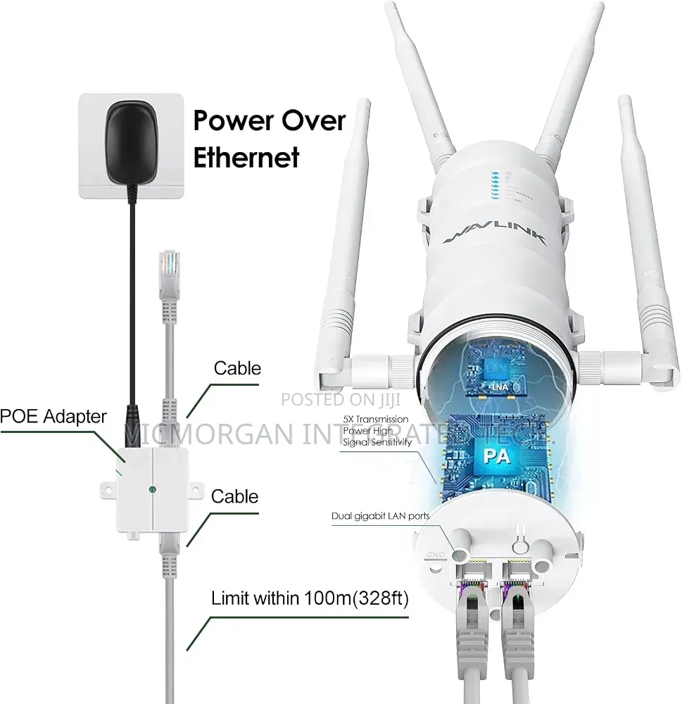 WAVLINK AC1200 Outdoor WiFi Access Point, Outdoor WiFi Extender