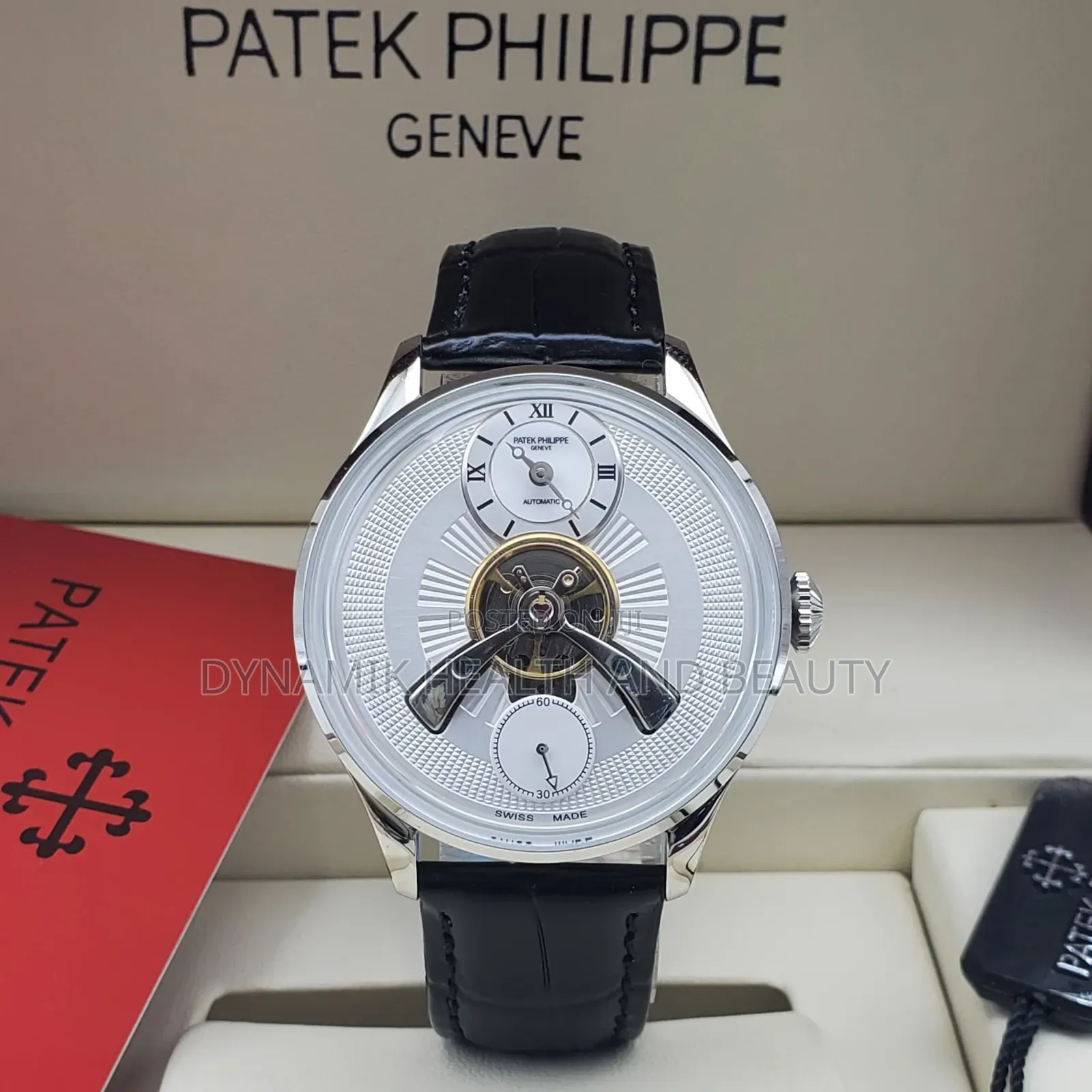 PATEK PHILIPPE AUTOMATIC LEATHER Men's Wristwatch Executive Style