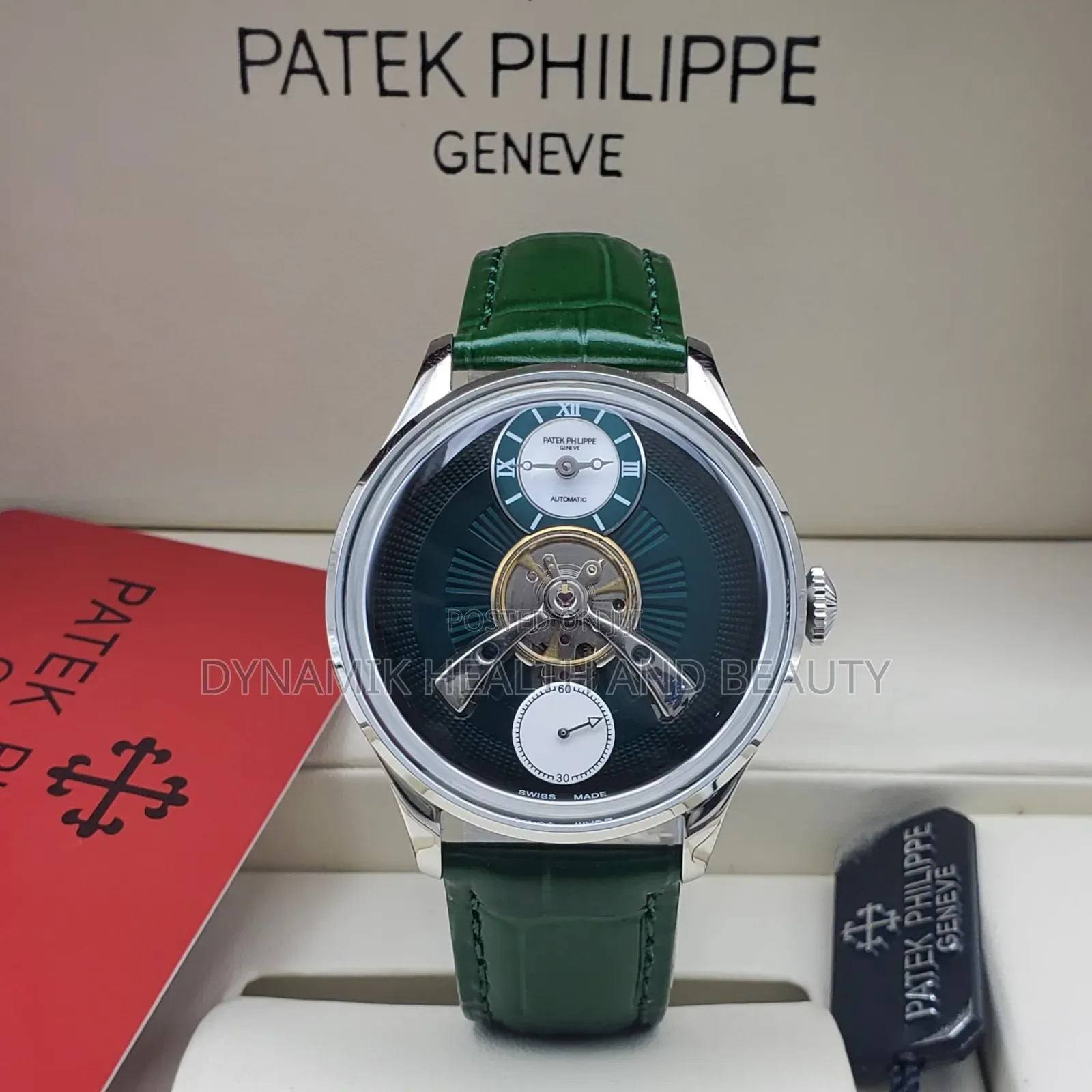 PATEK PHILIPPE AUTOMATIC LEATHER Men's Wristwatch Executive Style