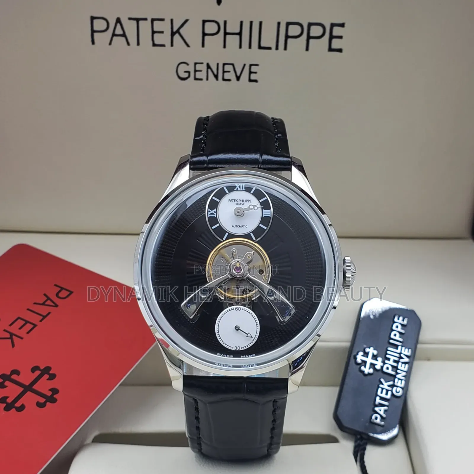 PATEK PHILIPPE AUTOMATIC LEATHER Men's Wristwatch Executive Style