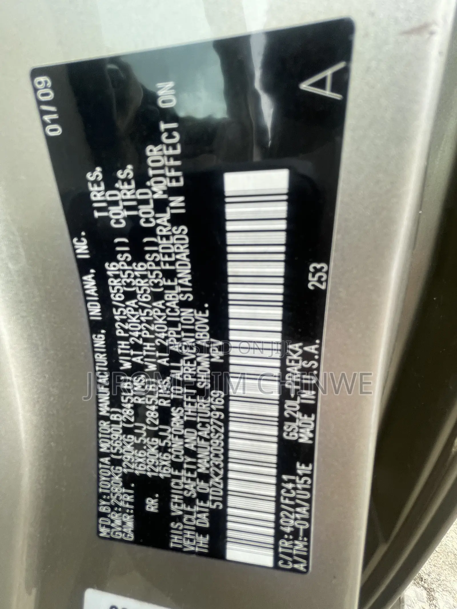 Toyota Sienna 2009 Gold