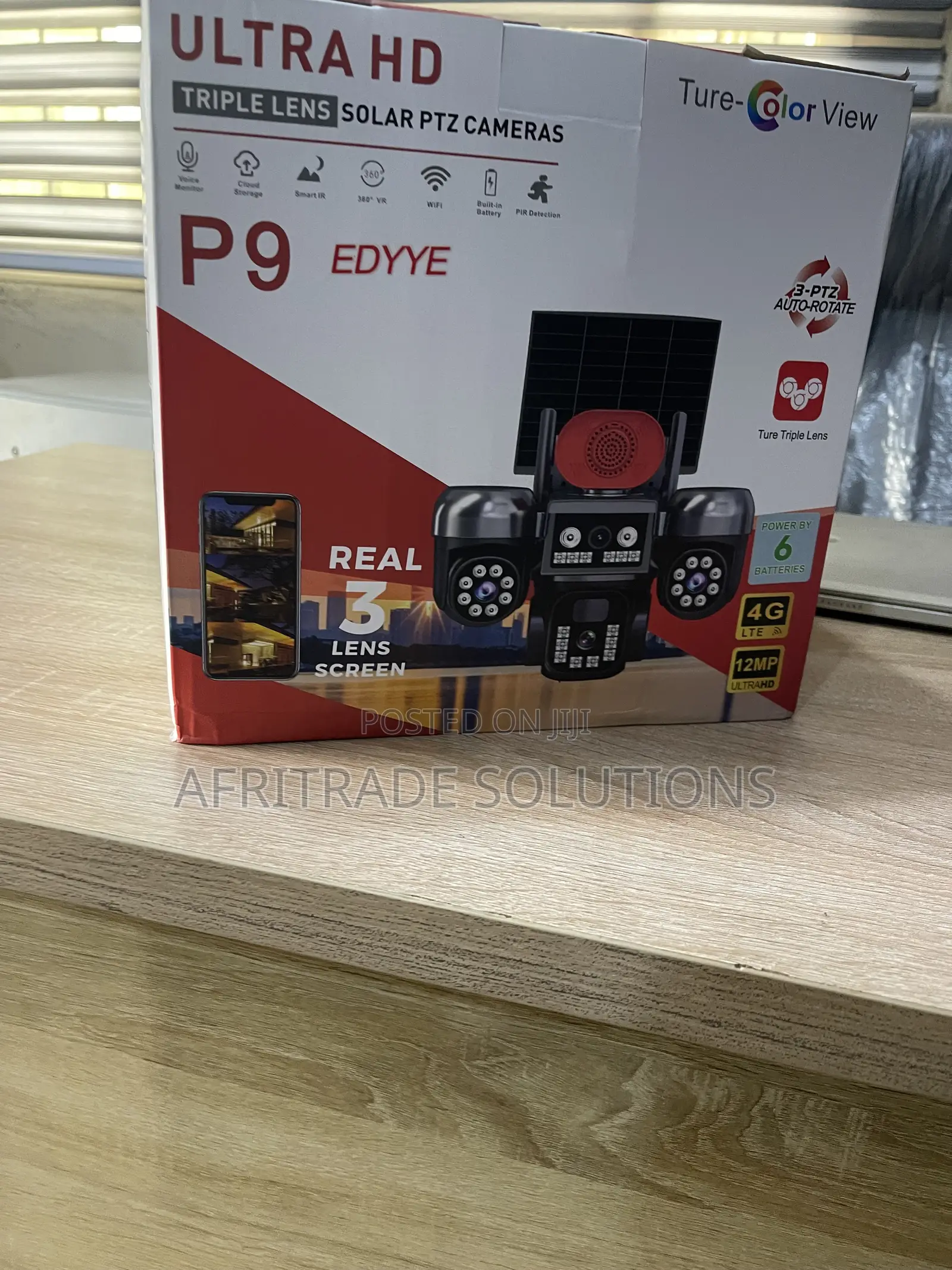  Triple Lens Solar PTZ Outdoor Camera