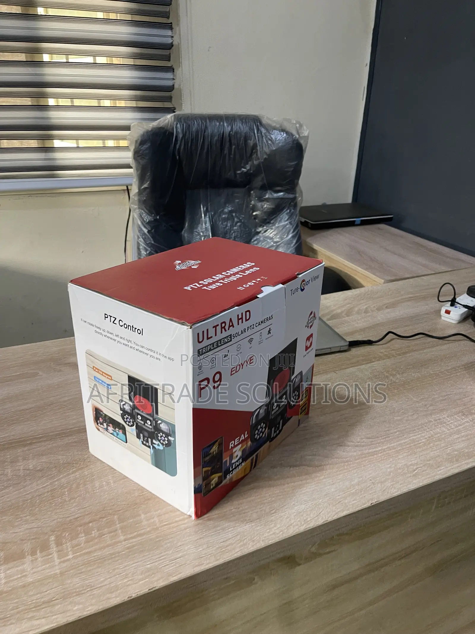 Triple Lens Solar Powered PTZ Surveillance Camera