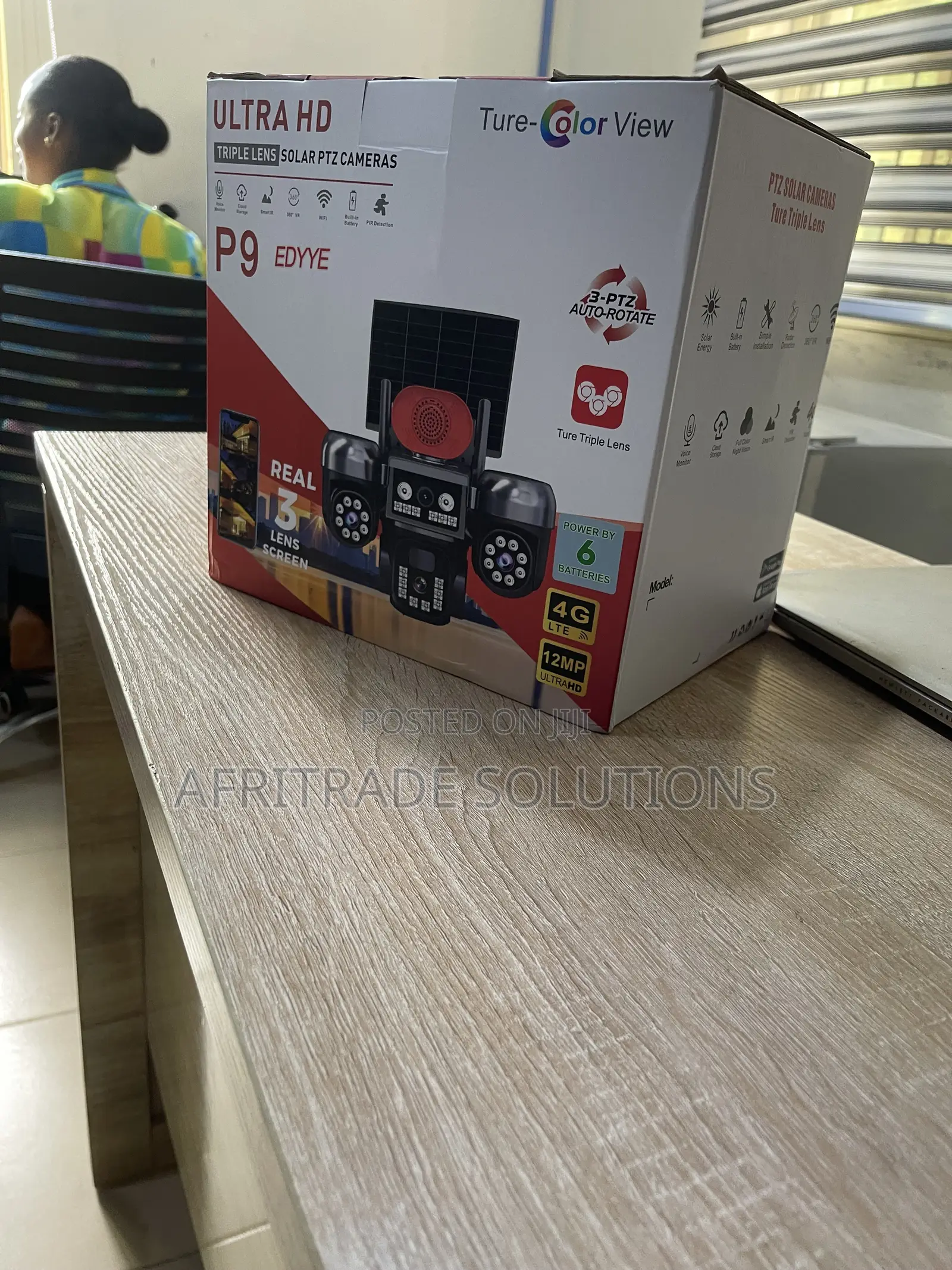 Solar Powered PTZ Triple Lens Camera