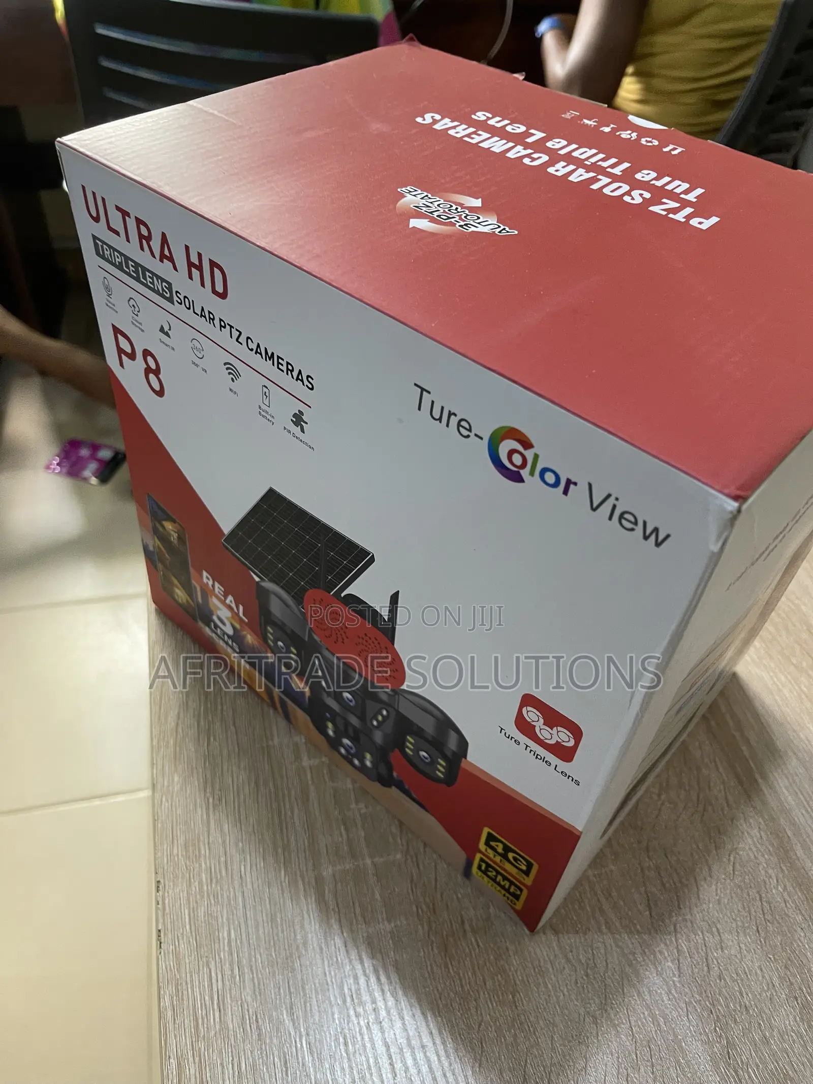 AI Triple Lens Solar PTZ Security Camera