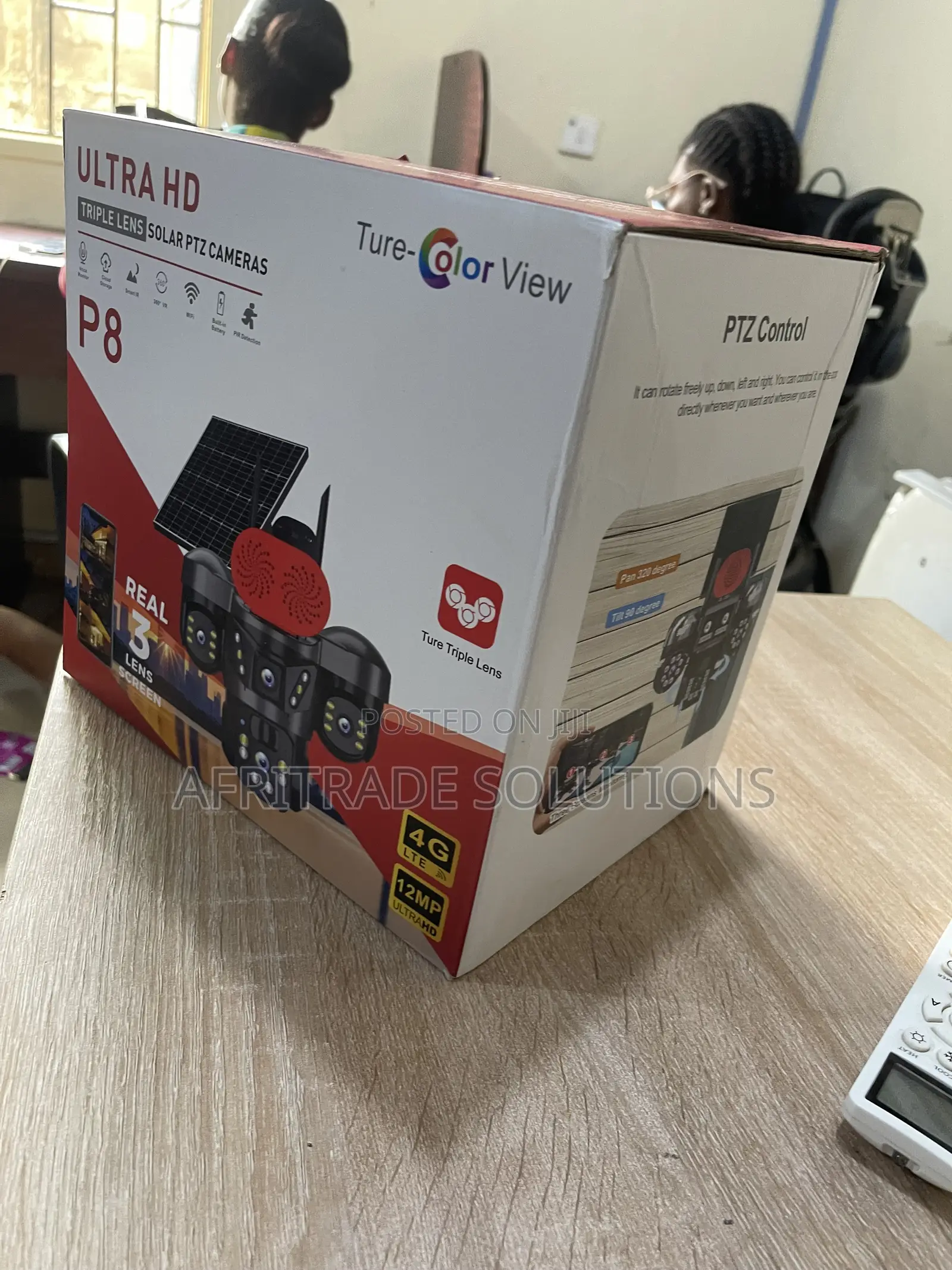 AI Triple Lens Solar PTZ Security Camera