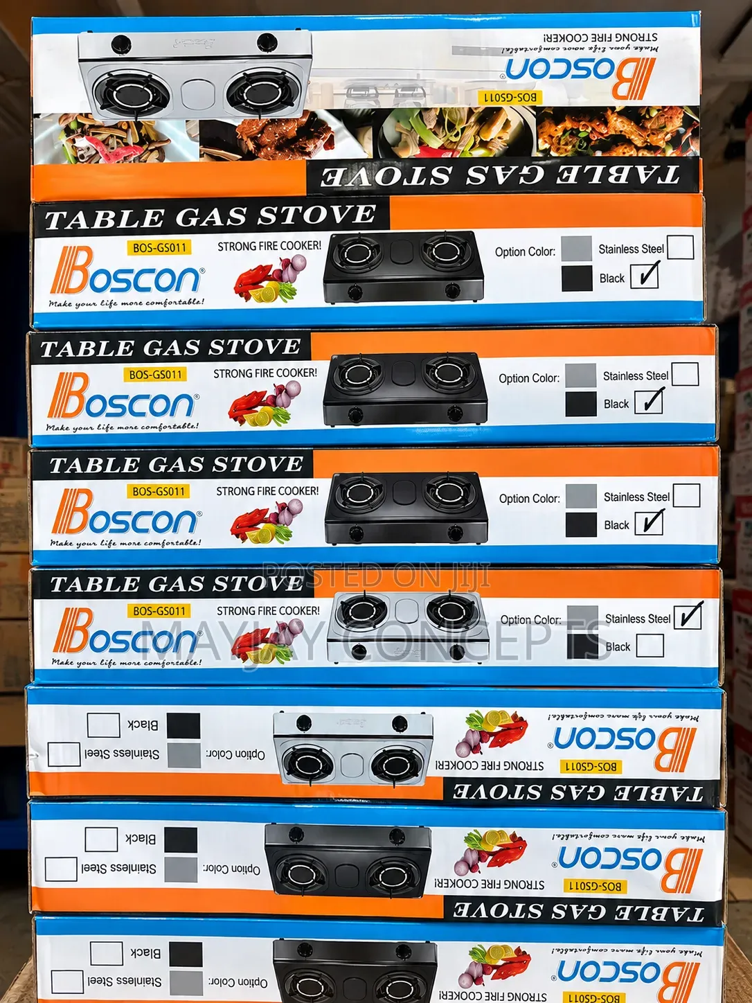 Boscon Infrared Double Gas Stove/Burner-Automatic Ignition