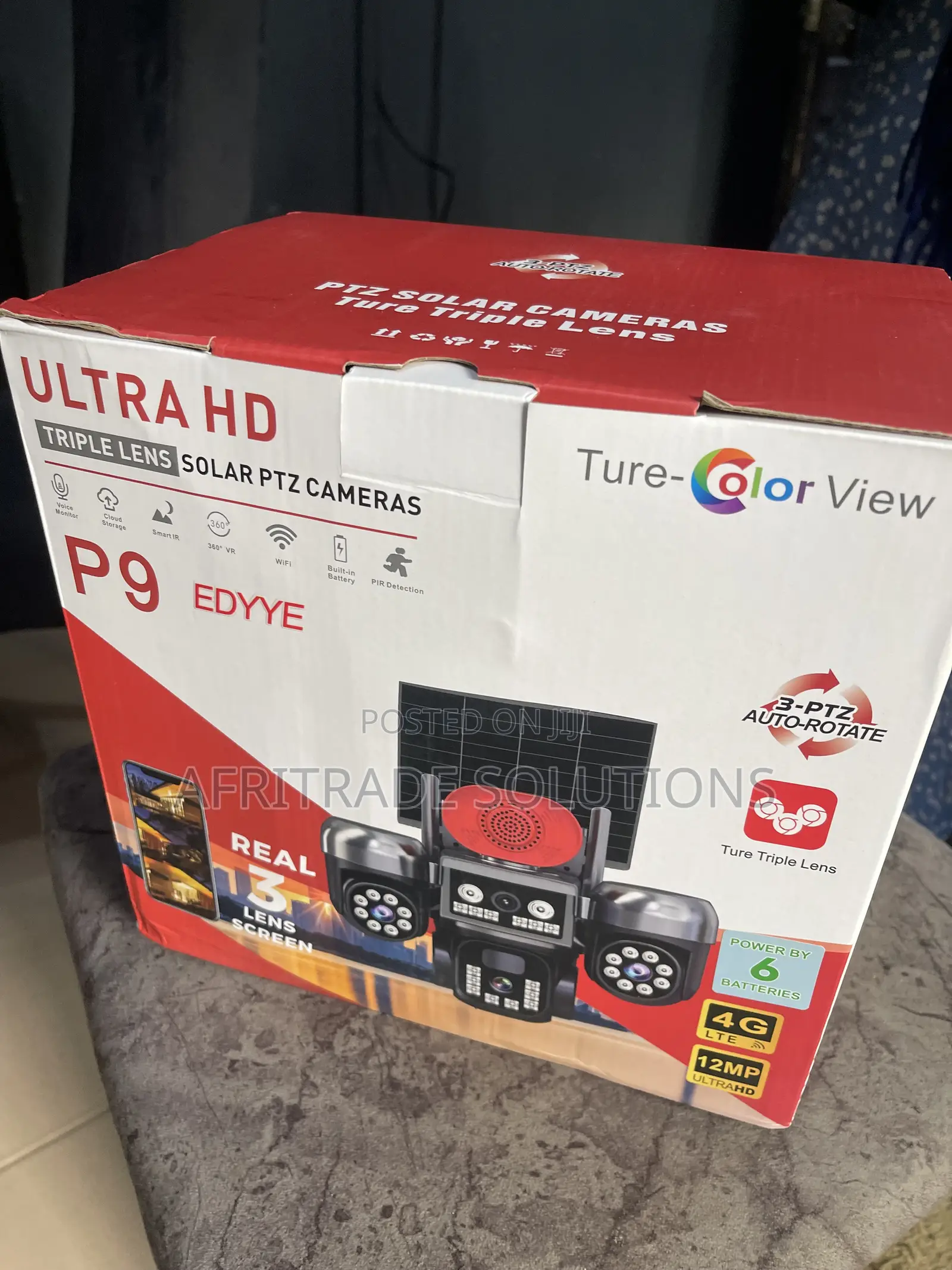 Ultra HD Triple View Solar Security Camera